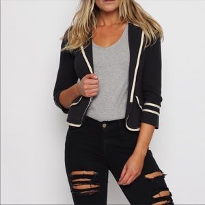 Topshop Navy Jersey Blazer ~ size 2